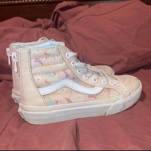 Vans SK8 Hi Shoes Unicorn Glitter Toddler Girls SZ 11.5
